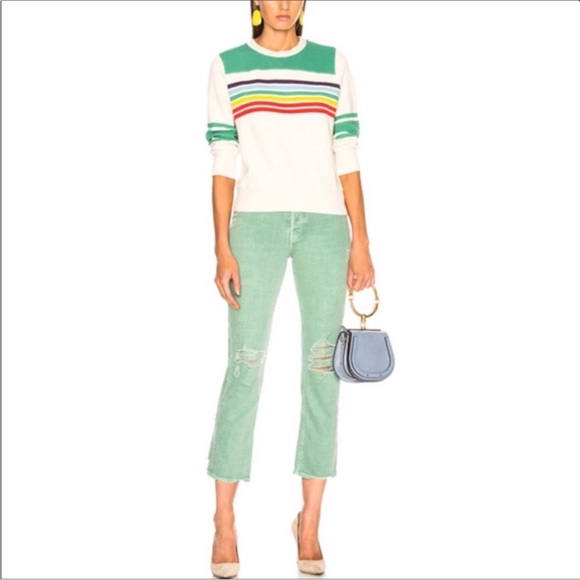 MOTHER Denim - MOTHER Superior The Tomcat Chew Color The Devil Drinks Coffee Mint Green size 29